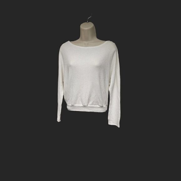 𝅺active USA Ivory Long Sleeve Sweater Size Small - Picture 1 of 7